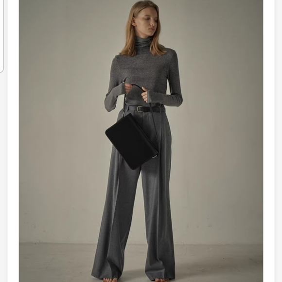 FACADE PATTERN gray wool pants, Sz M L, NWOT - Picture 3 of 4